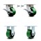 Service Caster 4 Inch Kingpinless Green Poly on Steel Caster Brake & Swivel Lock 2 Rigid, 2PK SCC-KP30S420-PUR-GB-SLB-BSL-2-R-2 - alternate 1